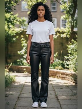 90's WILSONS ( 6 ) PELLE STUDIO Leather Lightly Bootcut Pants